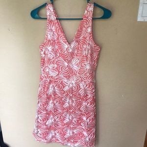 Francesca’s Pink V-Neck Flower Dress